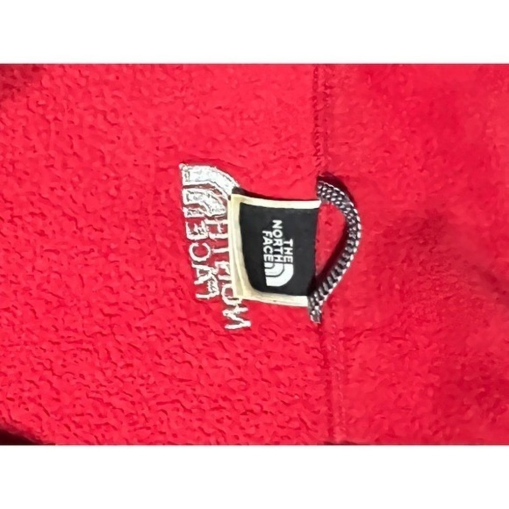 The North Face Youth Red Full Zip Fleece Jacket Mock Neck Size Medium M/M - Picture 3 of 12